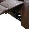 Dark Brown 3-Piece Breathable Leather Reclining Living Room Set with Consoles