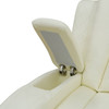 White 3-Piece Breathable Leather Reclining Living Room Set with LED Lighting