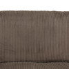 Brown 2-Piece Corduroy Modular Loveseat with Double Track Arms and Back Cushions