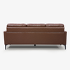 Chocolate Brown 2-Piece Top-Grain Leather Living Room Set with Armchair