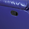 Dark Blue 3-Piece Semi-PU Reclining Living Room Set with Cup Holder Consoles