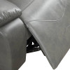 Gray 3-Piece Breathable Leather Reclining Living Room Set with Cup Holder