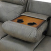 Gray 3-Piece Breathable Leather Reclining Living Room Set with Cup Holder