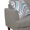 Gray 2-Piece Linen Corner Sectional Sofa Set with Sofa and Loveseat and Loveseat