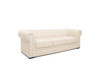 White Sofa Leather Sofa with Accent Chairs Ottomans and Supportive Cushioning