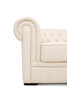 White Sofa Leather Sofa with Accent Chairs Ottomans and Supportive Cushioning