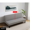 Gray Calico Convertible Sleeper Sofa with Adjustable Construction and Cushioning