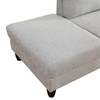 Light Gray 2-Piece Linen-Look Sectional Sofa with Right-Facing Chaise and Finish