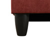 Red 3-Piece Flannelette Sectional Sofa with Left-Facing Chaise and Lift-Top