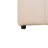 Beige 6-Piece Corduroy Modular Corner Sectional Sofa with Ottoman and Track Arms