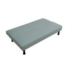 Lake-green Calico Convertible Sleeper Sofa with Adjustable Construction