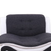 Black and White 3-Piece Faux Leather Living Room Set with Sofa Loveseat