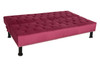 Mulberry Flannel Convertible Sleeper Sofa with Adjustable Construction