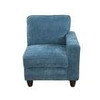 Blue 6-Piece Linen-Look Fabric Modular Sectional Sofa with Left-Facing Chaise