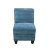 Blue 6-Piece Linen-Look Fabric Modular Sectional Sofa with Left-Facing Chaise