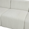 White 3-Piece Microfiber Modular Sofa with Wide Track Arms and Loose Back