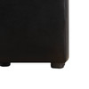 Black and White Cat-Scratch Leather Square High Stool with Tufted Cushion