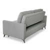 Gray Linen-Style Upholstered Convertible Pull-Out Sleeper Sofa with Track Arms