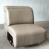 Gray 5-Piece Top-Grain Leather Modular Power Reclining Sofa Set with Upholstery