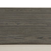 Dark Gray MDF and White Oak Storage Desk with Drawers and Contrasting Wood