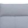 Gray White 4-Piece Lambswool Modular Reclining Sofa with Center Console and LED