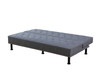 Gray Flannel Convertible Sleeper Sofa with Adjustable Construction and Profile