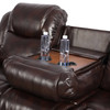 Espresso 3-Piece Breathable Leather Reclining Living Room Set with Nailhead Trim