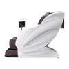 A15S White and Purple Full-Body Electric Massage Chair with High Back Profile