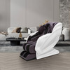 A15S White and Purple Full-Body Electric Massage Chair with High Back Profile