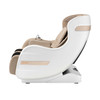 White Full-Body Reclining Massage Chair with Integrated Leg Rest and Wired