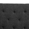 Black Gray Sackcloth Convertible Sleeper Sofa with Adjustable Construction