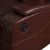 Red 3-Piece Breathable Leather Reclining Living Room Set with LED Lighting