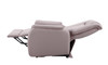 Light Pink Rubber Cloth Recliner Chair with High Back and Padded Arms and Design