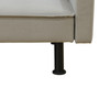 Gray Flannel Convertible Sleeper Sofa with Adjustable Construction and Profile