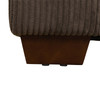 Brown 5-Piece Corduroy Modular Sofa Set with 2 Ottomans and Wide Track Arms