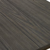 Dark Gray MDF and White Oak End Table with Drawer and Integrated Drawer Shelf