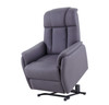 Gray Rubber Cloth Recliner Chair with High Back and Padded Arms and Padded Back