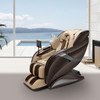 A08S Brown Full-Body Electric Massage Chair with Integrated Arm Panels
