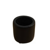 Black and White Cat-Scratch Leather Round Stool with Pinwheel Cushion and Corner