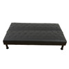 Black Faux Leather Convertible Sleeper Sofa with Adjustable Construction