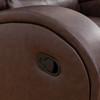 Brown 3-Piece Faux Leather Reclining Living Room Set with Sofa Loveseat