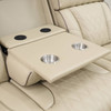 White 3-Piece Breathable Leather Reclining Living Room Set with Cup Holders