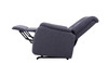 Gray Rubber Cloth Recliner Chair with Sculpted Back and Padded Arms and Headrest