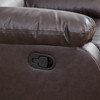 Brown 3-Piece Semi-PU and PVC Reclining Living Room Set with Sofa Loveseat
