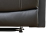 Black 3-Piece Semi-PU Synthetic Leather Reclining Living Room Set with Cup
