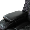 Black 3-Piece Breathable Leather Power Reclining Living Room Set with Cup