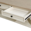 Light Brown MDF and White Oak Coffee Table with Storage Drawers and Construction