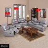 White 3-Piece Bonded Leather Reclining Living Room Set with Cup Holder Consoles