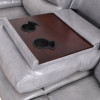 White 3-Piece Bonded Leather Reclining Living Room Set with Cup Holder Consoles