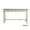 Light Brown MDF Top and White Oak Drawer Living Room Writing Desk with Lined Top